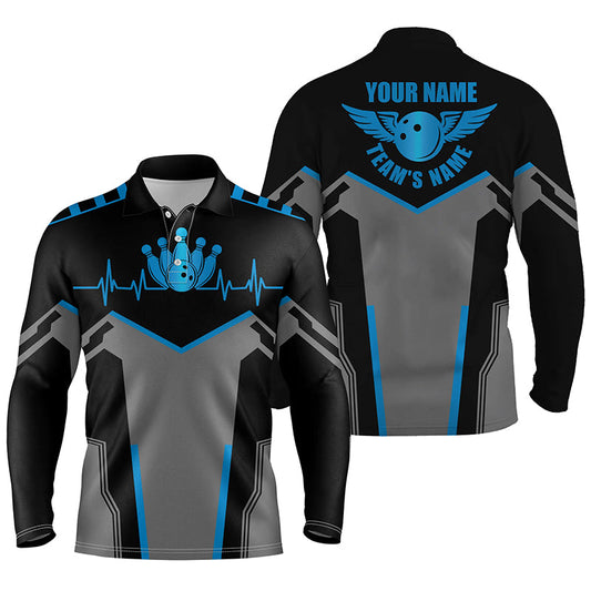personalized bowling shirt for men – custom name design side view