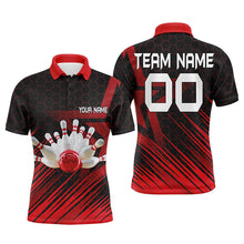 Load image into Gallery viewer, Red Bowling Shirt For men Custom polo Bowling Jersey 3D Bowling Team Shirt For men NQS5140