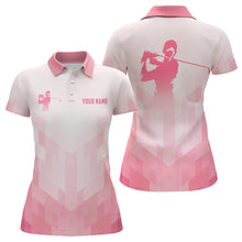 Load image into Gallery viewer, Pink golf shirts for women custom polo golf shirts, golf tops for ladies NQS6880