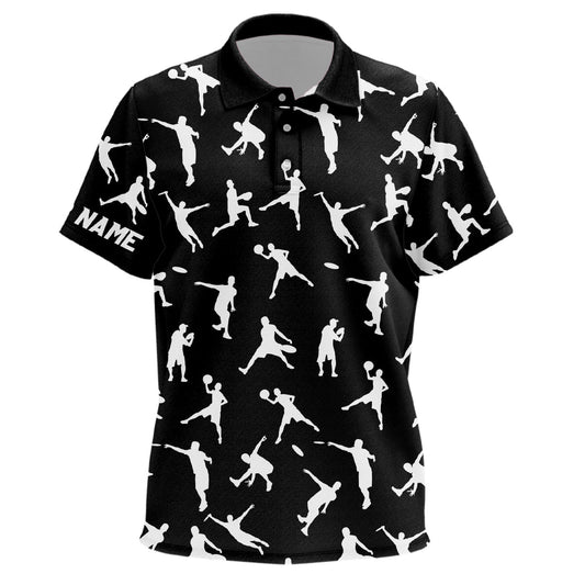 Black Kids disc golf polo shirts custom disc golf jerseys, disc team golf shirt for Kids NQS6417