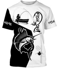 Load image into Gallery viewer, Sailfish Fish On Custome Name 3D All Over Printed Shirts For Adult And Kid Personalized Fishing gift NQS362
