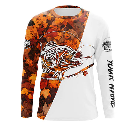 Autumn Fishing Long Sleeve Shirts Freshwater Fish Customize Name UV Protection Shirts FSD3462