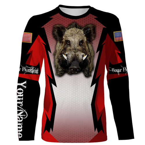 Wild Boar hunting Custom Name All over print Shirts, Boar Hog Hunting Gift for Hunters FSD3099