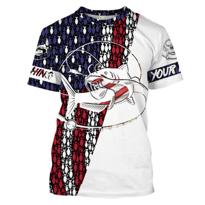 Catfish Fishing 4th of July American flag Shirt Patriotic gifts for Fisherman - Fishing Gift for Dad Christmas, Birthday FSD2145