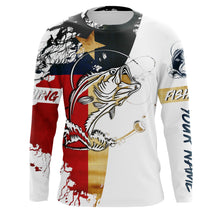 Load image into Gallery viewer, Fishing Shirt Texas Flag Largemouth Bass fishing Apparel for Adult and Kid, Personalized Patriotic gift FSD3243