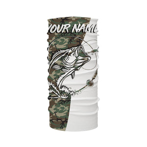 Bass Fishing American Camo Custom Name All Over Print Sun/UV Protection Shirts For Fisherman Personalized Fishing Gifts FSD2041