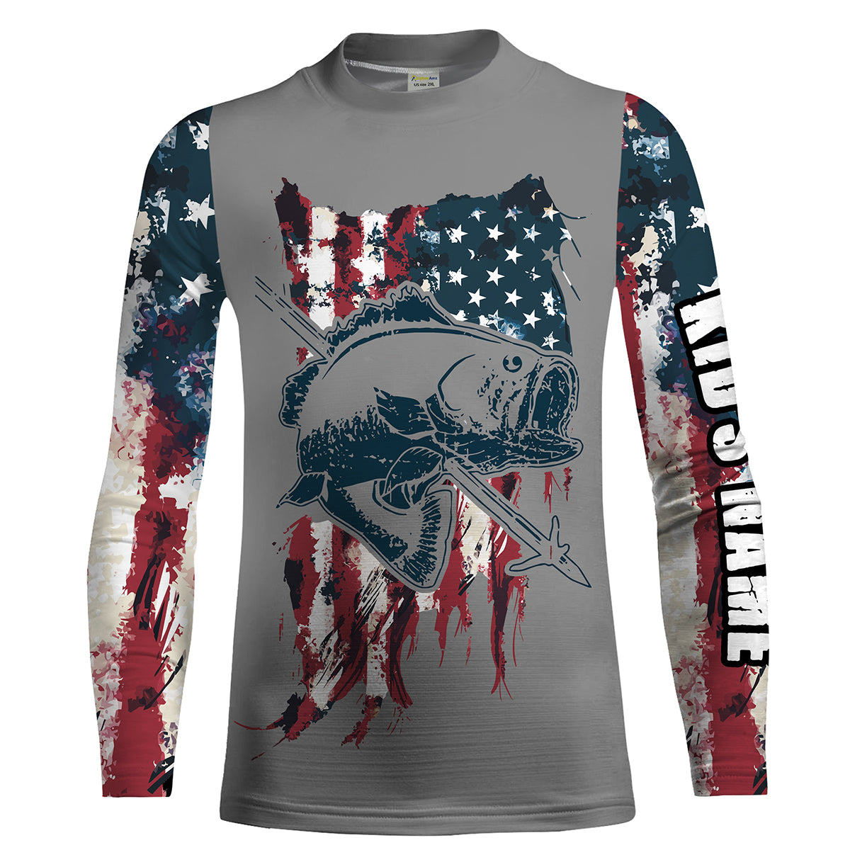 Archery Bowfishing American Flag Customize Name 3D All Over printed Shirts For Men, Women - Personalized Fishing Gifts  FSD2222
