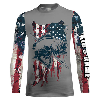 Archery Bowfishing American Flag Customize Name 3D All Over printed Shirts For Men, Women - Personalized Fishing Gifts  FSD2222