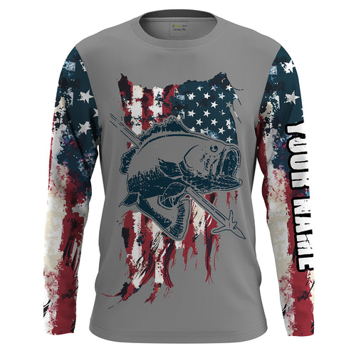 Archery Bowfishing American Flag Customize Name 3D All Over printed Shirts For Men, Women - Personalized Fishing Gifts  FSD2222