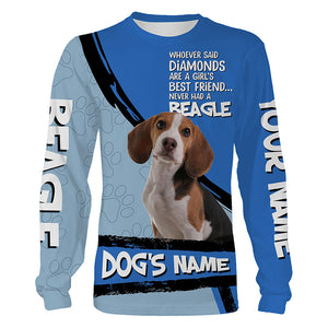 Beagle Dog Custom Name 3D All over printed Shirt, Cute Beagle Funny Dog Saying shirt, dog gift FSD3473