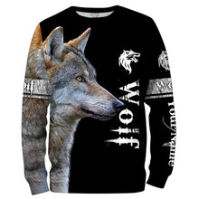Load image into Gallery viewer, Wolf Hunting Predators Hunter Customized Name 3D Full Printing Shirts Personalized Hunting Gifts Shirt for Adult and Kid FSD2072