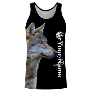 Wolf Hunting Predators Hunter Customized Name 3D Full Printing Shirts Personalized Hunting Gifts Shirt for Adult and Kid FSD2072