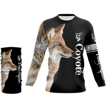 Load image into Gallery viewer, Coyote Hunting Predator Hunter Customize Name 3D Full Printing Shirts Personalized Hunting Gifts for Adult and Kid FSD2073
