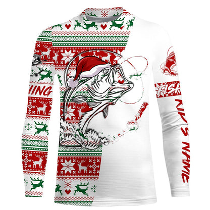 Christmas Fishing Gifts Largemouth Bass Ugly Christmas Shirt, Fishing Gifts for Dad, Husband FSD2512