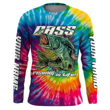 Load image into Gallery viewer, Personalized Bass Fishing Tie Dye 3D All over print Shirt, Personalized Fishing Clothes UPF30+ FSD3105