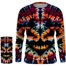 Load image into Gallery viewer, Custom Tie Dye Halloween Shirts Pumpkin 3D All Over Printed Mens Womens Tie Dye Halloween Shirts FSD3415