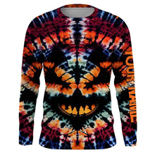 Load image into Gallery viewer, Custom Tie Dye Halloween Shirts Pumpkin 3D All Over Printed Mens Womens Tie Dye Halloween Shirts FSD3415