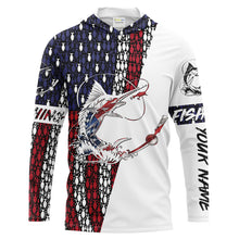 Load image into Gallery viewer, Sailfish Fishing Patriotic American flag UV protection Shirts for Fisherman Personalized gifts on Christmas, Fathers day FSD2161