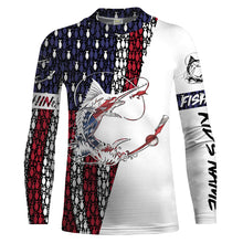 Load image into Gallery viewer, Sailfish Fishing Patriotic American flag UV protection Shirts for Fisherman Personalized gifts on Christmas, Fathers day FSD2161