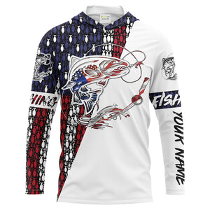 Trout Fishing Patriotic American flag UV protection Shirts for Fisherman - Personalized gifts on Christmas, Fathers day FSD2159