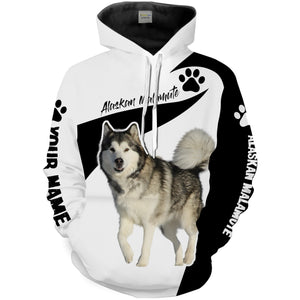 Love Alaskan Malamute Custom Name 3D Full Printing Shirts Personalized Gifts For Alaskan Lovers FSD1900