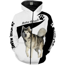 Load image into Gallery viewer, Love Alaskan Malamute Custom Name 3D Full Printing Shirts Personalized Gifts For Alaskan Lovers FSD1900