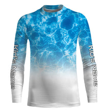 Load image into Gallery viewer, Personalized Water Surface Blue Performance Shirts, Fishing Tournament UV Protection Long Sleeve, Fishing Jerseys FSD2673