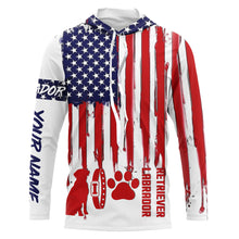 Load image into Gallery viewer, Labrador Retriever American flag custom Name all over print Shirts for dog Owner, dog Lovers FSD4110