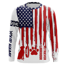 Load image into Gallery viewer, Labrador Retriever American flag custom Name all over print Shirts for dog Owner, dog Lovers FSD4110