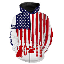 Load image into Gallery viewer, Labrador Retriever American flag custom Name all over print Shirts for dog Owner, dog Lovers FSD4110