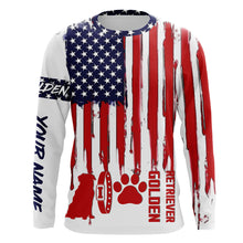 Load image into Gallery viewer, Patriotic American flag dog Shirts for Men Women with many dog breeds to choose from FSD4136