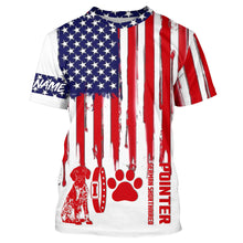 Load image into Gallery viewer, Patriotic American flag Dog T-shirt for Humans with many dog breeds to choose from FSD4144