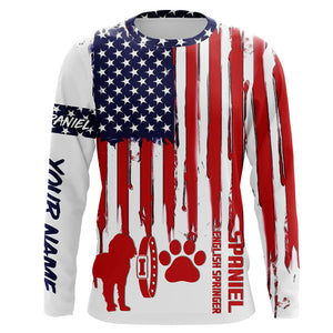 Patriotic American flag dog Shirts for Men Women with many dog breeds to choose from FSD4136