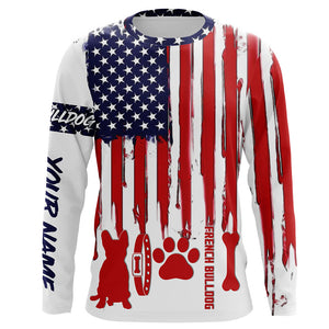 Patriotic American flag dog Shirts for Men Women with many dog breeds to choose from FSD4136