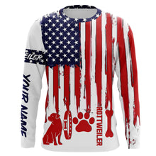 Load image into Gallery viewer, Patriotic American flag dog Shirts for Men Women with many dog breeds to choose from FSD4136