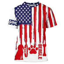 Load image into Gallery viewer, Patriotic American flag Dog T-shirt for Humans with many dog breeds to choose from FSD4144