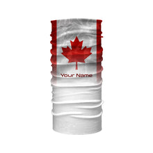 Load image into Gallery viewer, Canadian Flag Performance Shirts, Custom Name Canada Fishing water wave UV Protection shirts for Fisherman FSD4145