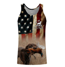 Load image into Gallery viewer, Pheasant Hunting with Chocolate Labrador American flag All over printed Shirts, Lab hunting shirt FSD3560