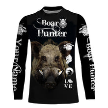 Load image into Gallery viewer, Boar hunting Custom Name 3D All over print shirts - Personalized gift for Men, Women and Kid - FSD111