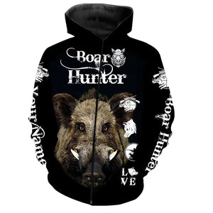 Boar hunting Custom Name 3D All over print shirts - Personalized gift for Men, Women and Kid - FSD111