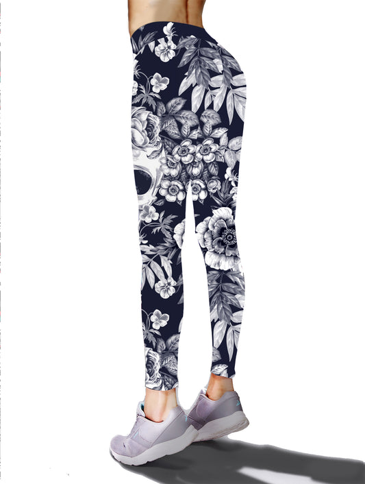 Skull Leggings for Women Custom name Full printing leggings FSD1738