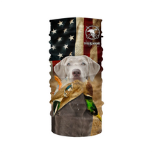 Load image into Gallery viewer, Personalized Silver Labrador Retriever Duck Hunting Dogs American flag Shirts, Hunting gifts FSD3867