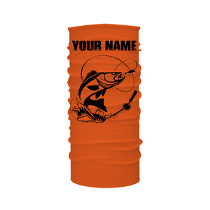 Custom Name Walleye Fishing Camouflage Orange Performance Fishing Shirt, Walleye Fishing Jerseys FSD2475