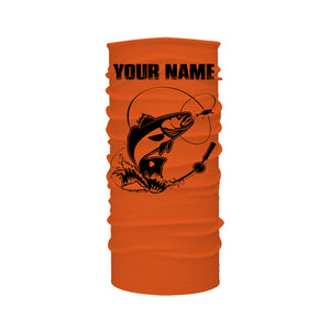 Custom Name Redfish Fishing Camouflage Orange Performance Fishing Shirt, Redfish Fishing Jerseys FSD2477