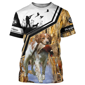 Best Brittany Pheasant Hunting dog Personalized Name T-shirt, Hoodie, Long sleeves shirt FSD4116