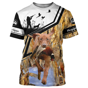 Best Vizsla Pheasant Hunting dog Personalized Name T-shirt, Hoodie, Long sleeves shirt FSD4118