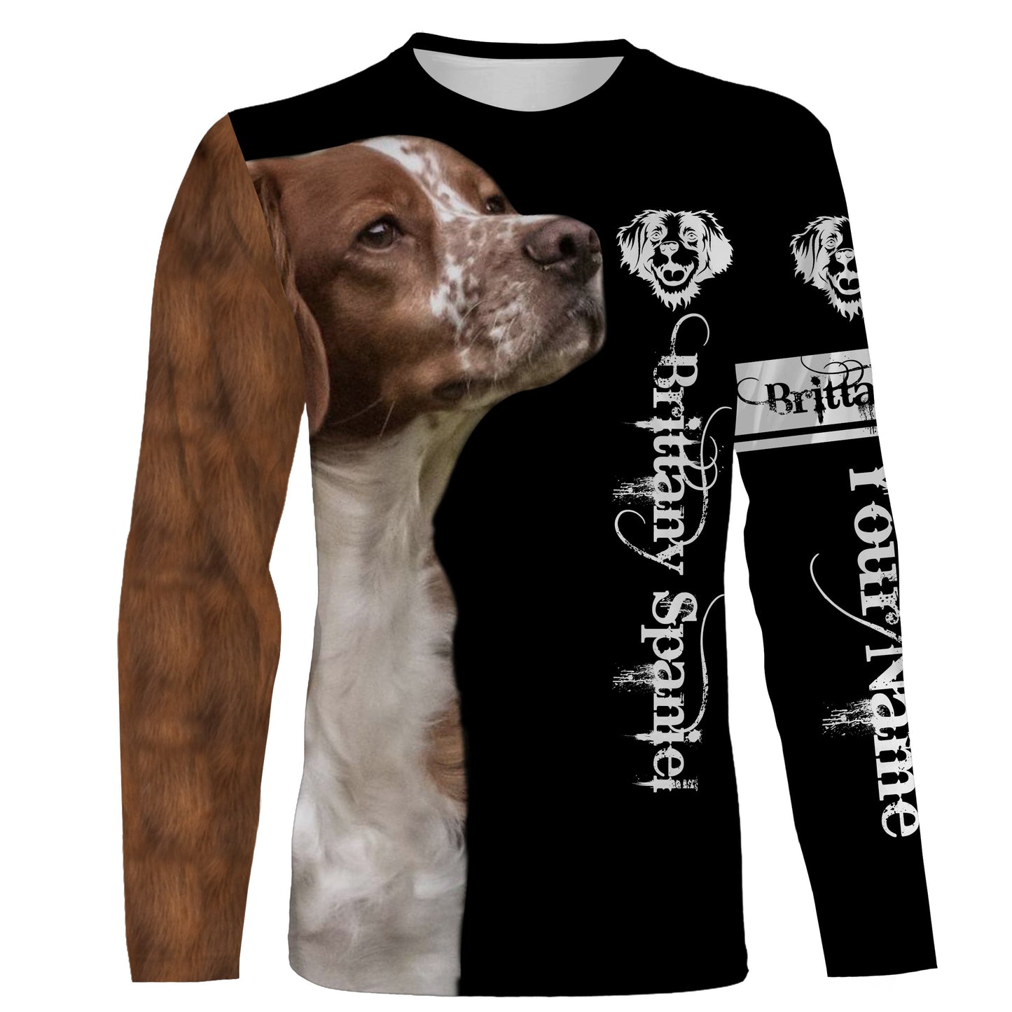 Brittany Spaniel Custom Name 3D All Over Printed Shirts, Hoodie, T-shirt Brittany Dog Gifts for Dog Lovers FSD2701