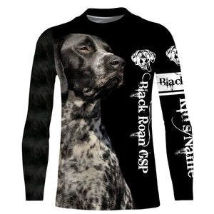 GSP Black roan German Shorthaired Pointer Custom Name 3D All Over Printed Shirts, Hoodie, T-shirt Pointer Dog Gifts for Dog Lovers FSD2702