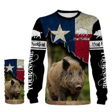 Load image into Gallery viewer, Hog Hunting Texas flag Custom Name 3D All over print Shirts - Personalized Hog Wild Boar Hunting gifts FSD3055