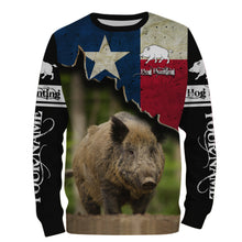 Load image into Gallery viewer, Hog Hunting Texas flag Custom Name 3D All over print Shirts - Personalized Hog Wild Boar Hunting gifts FSD3055